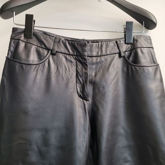 Express genuine leather black pants - Picture 3 of 7